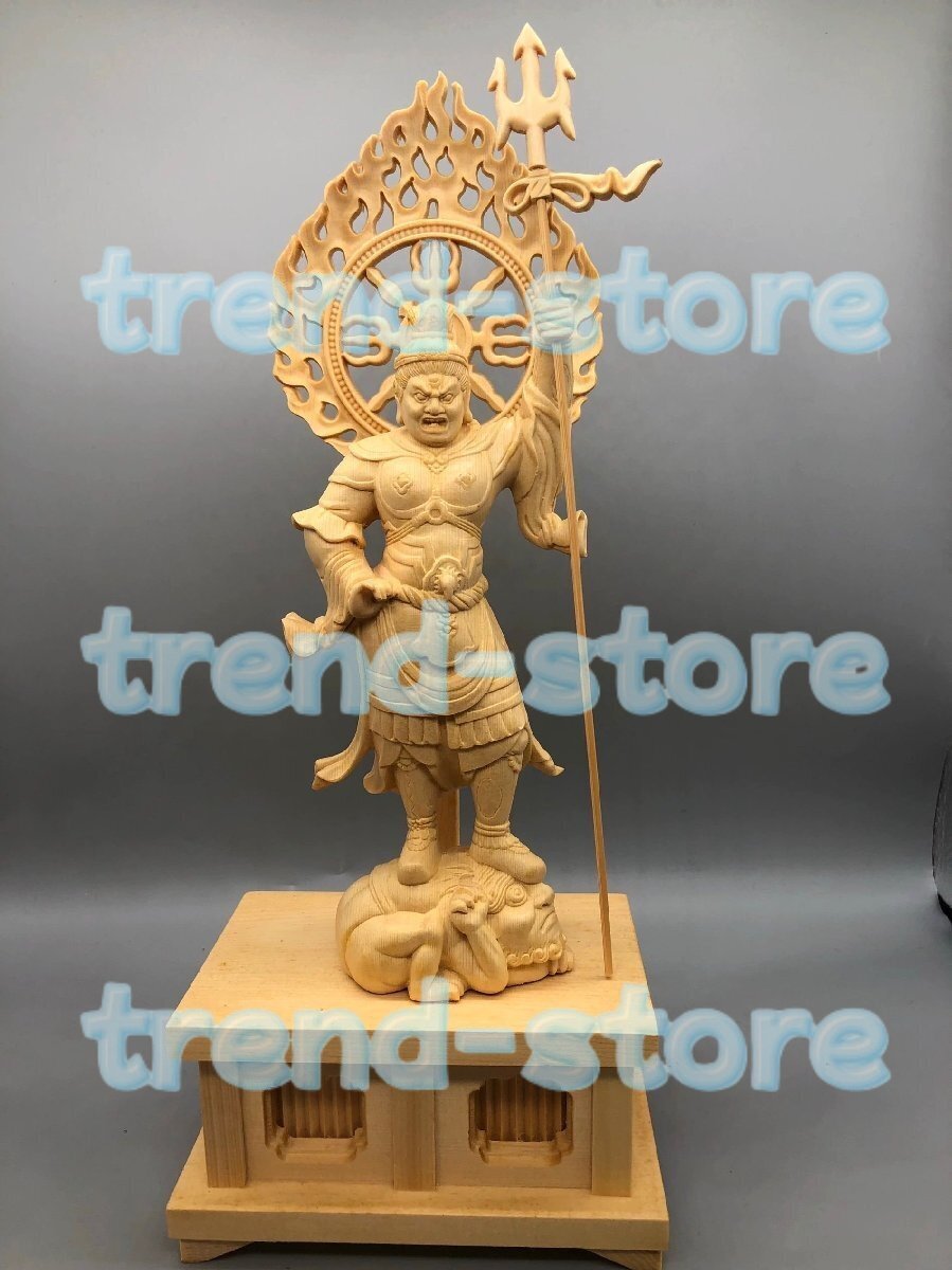 極上品 四天王 四天王立像 四天王像 四天王仁王像 一刀彫り 仏教工芸品 総桧材 木彫仏像 仏師手仕上げ品拍卖