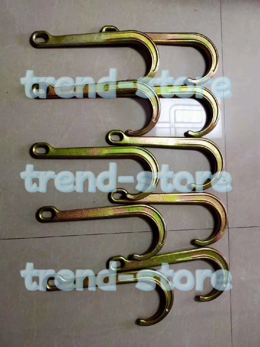 高品質 マンガン鋼製 Jフックチェーン 牽引フック 牽引チェーン トレーラーフック レッカー車 積載車 使用荷重5t 長さ1m拍卖