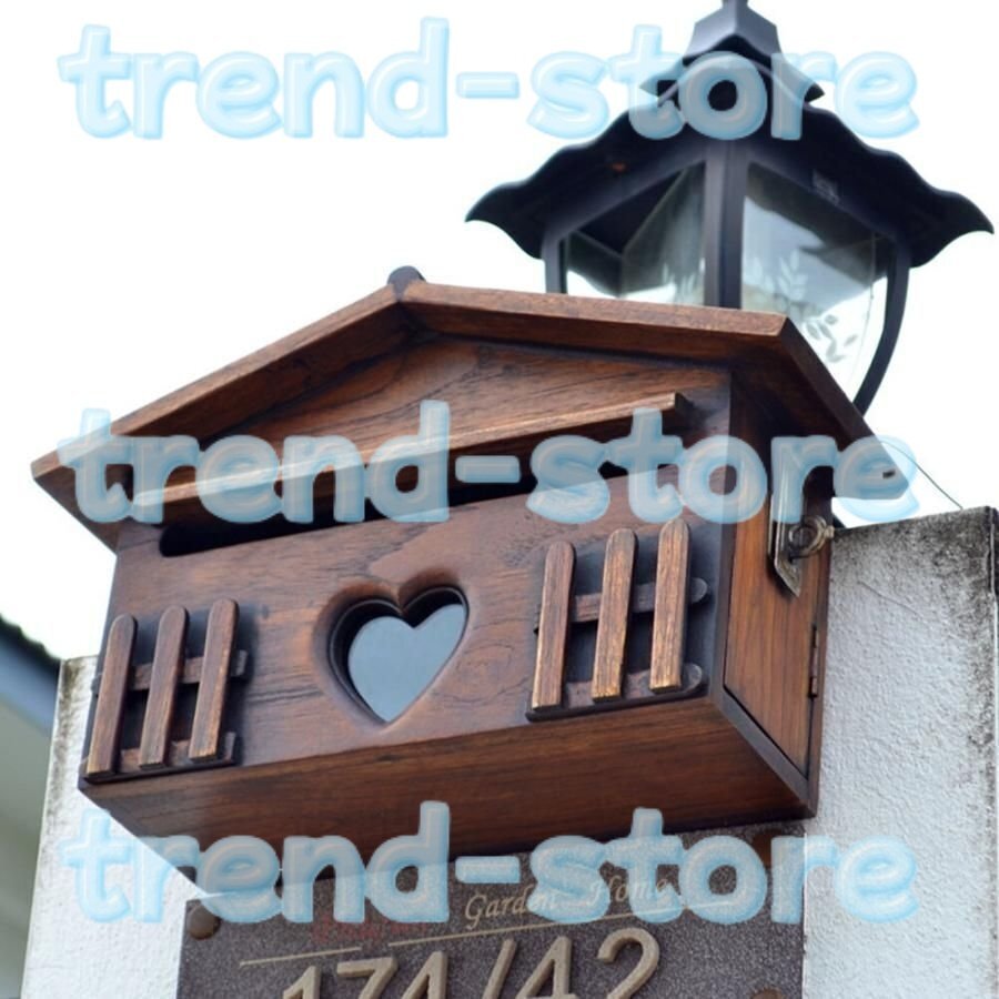 ポスト 木製 メールボックス レターボックス 郵便受け おしゃれ 壁掛け拍卖