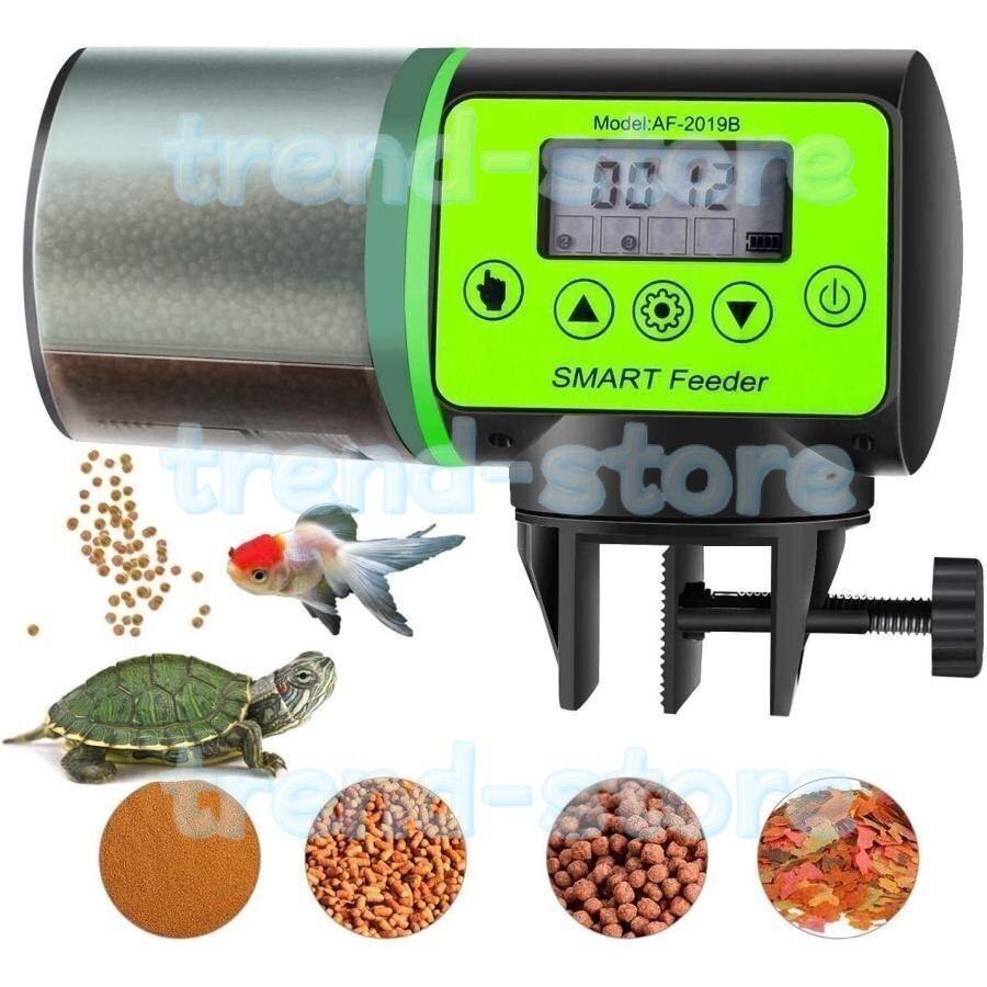 魚自動給餌器 餌やり器 オートフィーダー 熱帯魚 金魚 水族水槽用 多段階&多回転数 自動餌やり機 配給量調節可能 静音拍卖