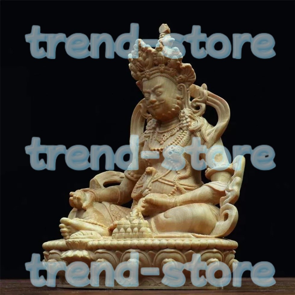 『チベット・超絶技巧・木彫仏像・黄財神』置物 仏教美術 精密彫刻c拍卖