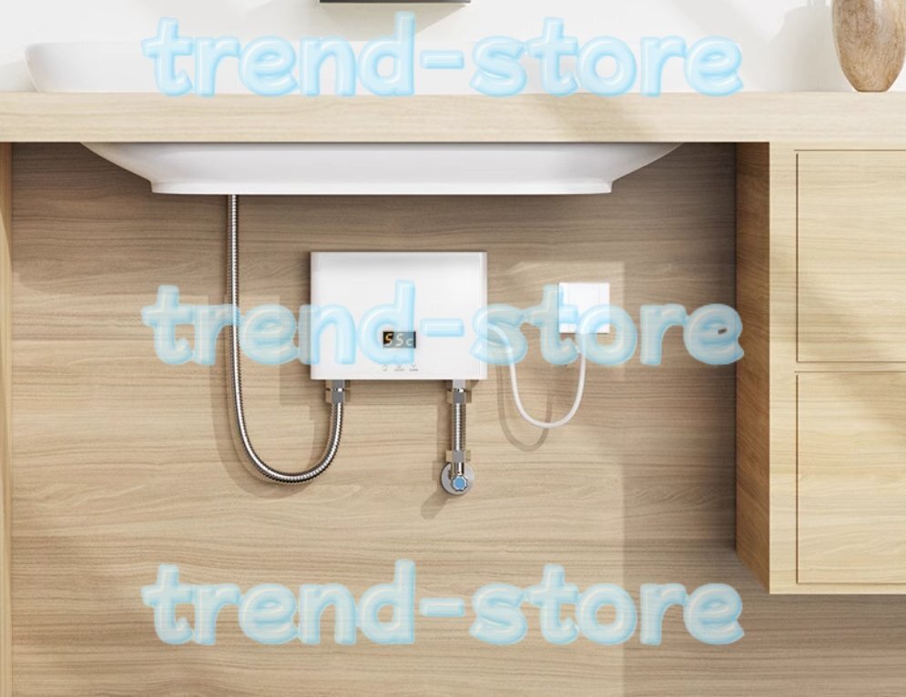 電気タンクレス給湯器 110V 3000W 電気給湯器 多段温度調節 リモコン付き LEDディスプレイ 瞬間湯沸かし器 小型 壁掛け式 家庭用温水器拍卖