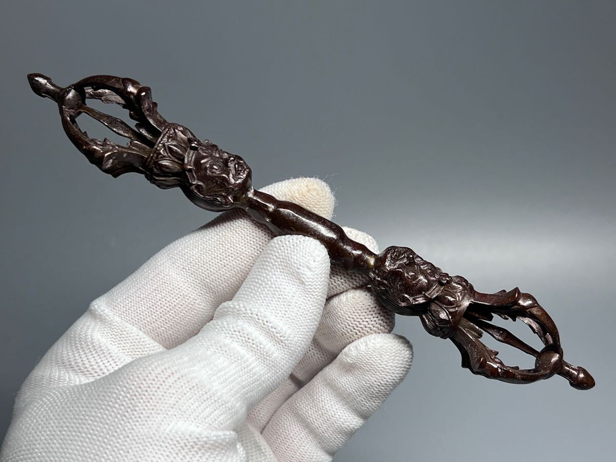 古道具 古銅 チベット 密宗密教 法器 金剛杵 仏具 辟邪 古美術 コレクション拍卖