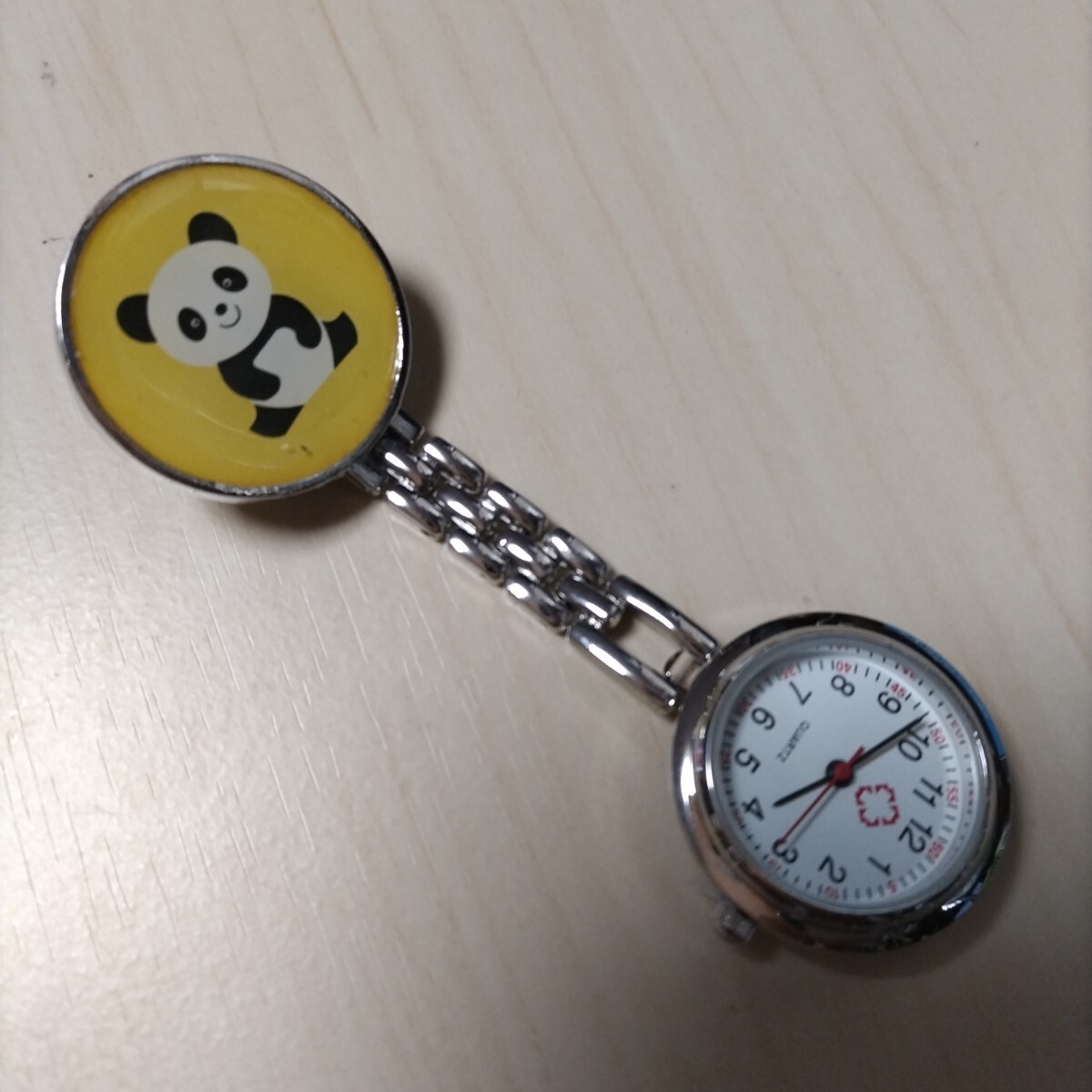 ★パンダのナースウォッチ クリップ付き イエロー拍卖