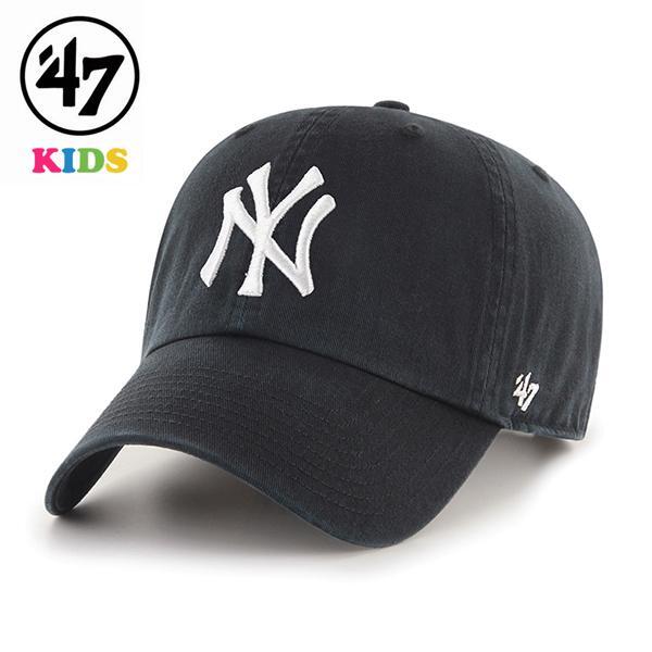 47 47Brand キャップ キッズ ヤンキース ニューヨーク NY キッズサイズ 子供用 MLB 野球 黒 【 ブラック 】拍卖