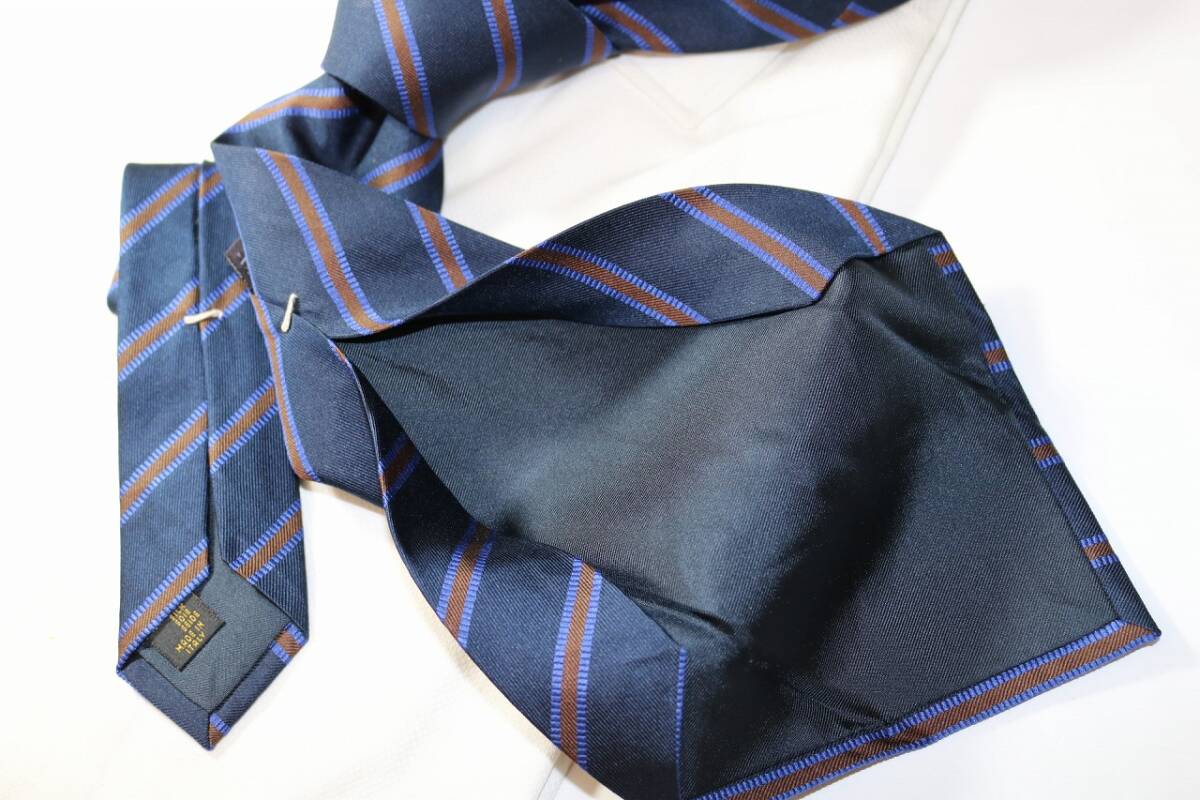 【伊】ls16514/ブライアン&バリー極上クワトロピエゲレジメンネクタイ拍卖