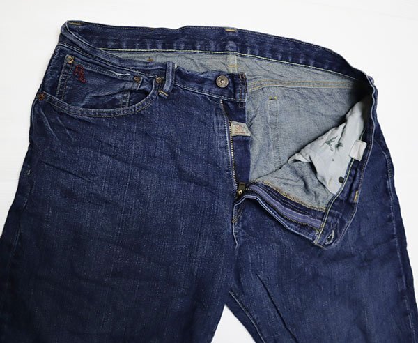 DP62ラルフローレン RALPH LAURENポロPOLOアメリカ古着デニムパンツGパン36インディゴパンツTROUERSストレート867オールド&レトロスタイ拍卖