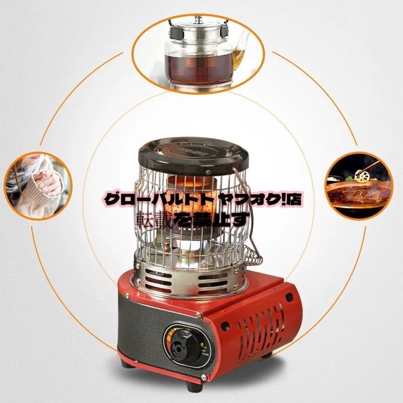 カセットガスストーブ ガスヒーター キャンプ デカ暖 1台2役 電源不要 停電対策 防寒対策 屋内屋外用 暖房機 釣り キャンプ用品 qnl30拍卖