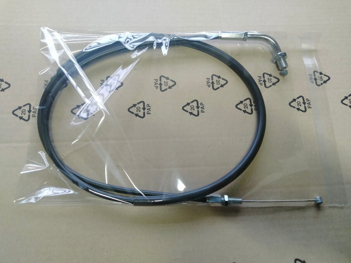 送料込み KAWASAKI Z250FT A4〜A5用 アクセル ワイヤー ケーブル 黒 30cm ロング 拍卖