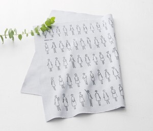 TT-100ネエサンカットクロス(スモーキーブルー)髪型や服、ポーズなどひとりひとり違ったネエサンが100人プリントLECIENルシアン ※布のみ拍卖