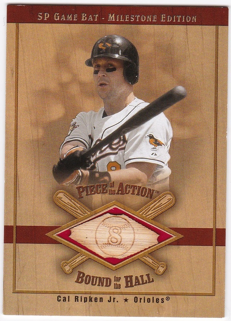 【CAL RIPKEN(Baltimore Orioles)】2001 UD SP Game Bat Milestone Piece of Action Bound for the Hall #BCR 拍卖