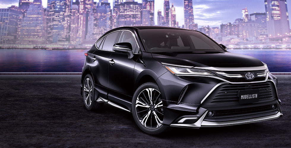 モデリスタ ハリアー 80系 エアロ3点キット GRAN BLAZE STYLE プレシャスブラックパール (219) 塗装済品 / 6BA-MXUA80拍卖