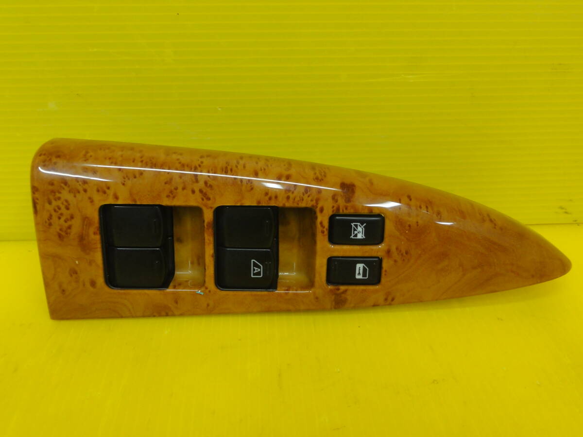 ☆平成24年車 日産 E11 ノート パワーウィンドウスイッチ メインスイッチ 木目調 純正 動作OK☆F29352 m拍卖