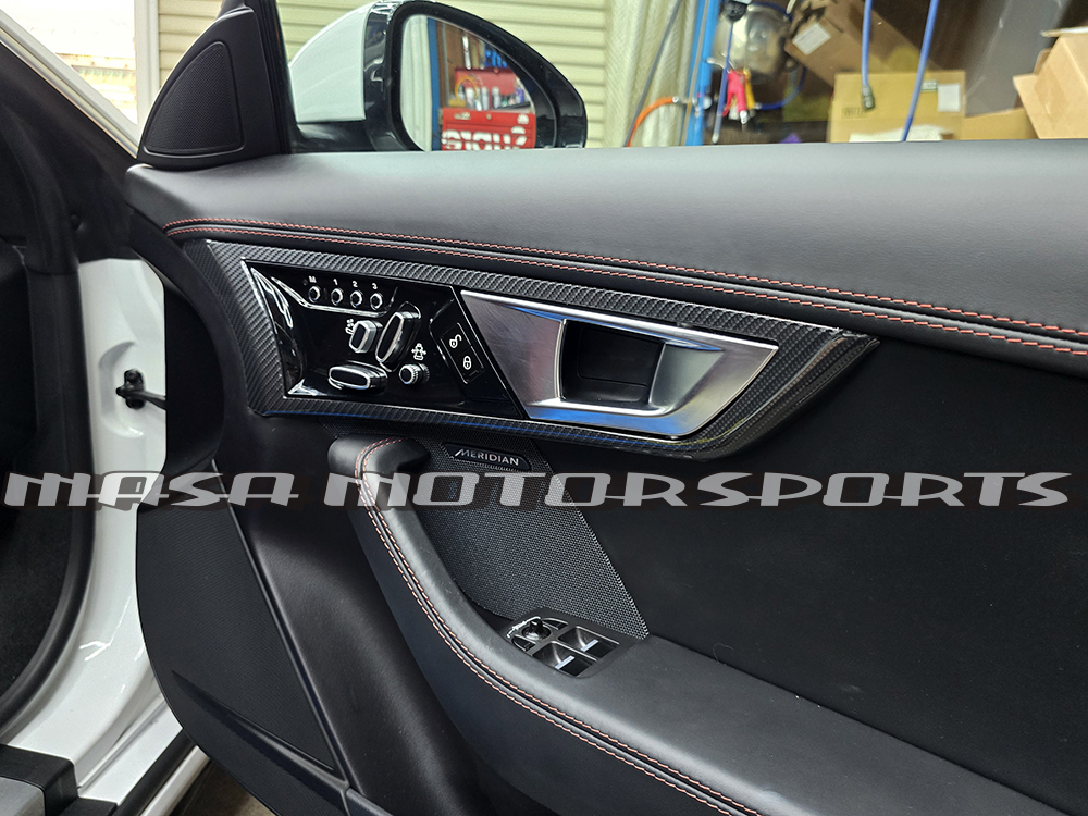 JAGUAR F-TYPE ジャガー Fタイプ ドアスイッチパネルカスタムカーボンプロテクションフィルム べとべとクリーニング 除去 リペア拍卖