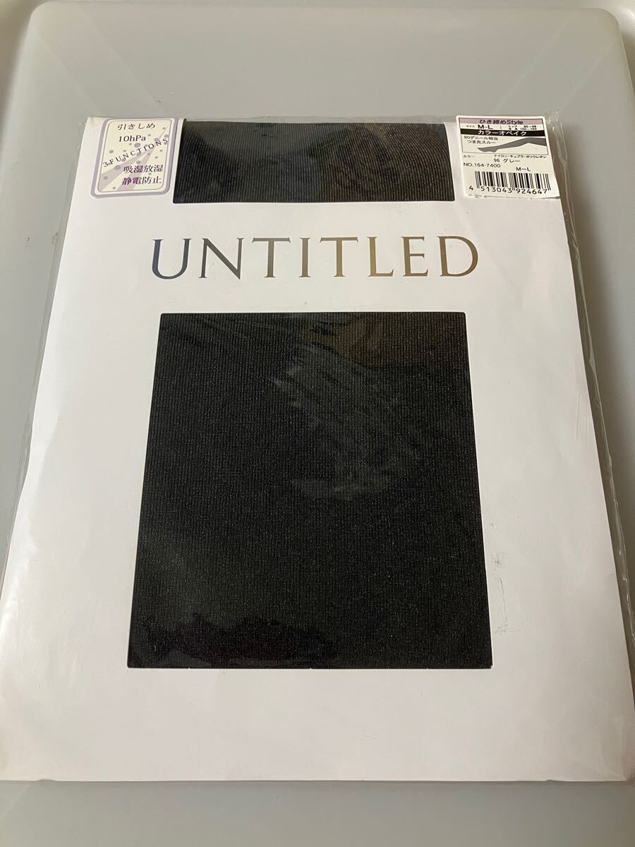 【送料無料】 untitled 80デニール カラーオペイク ひき締めstyle グレー タイツ 引きしめ10hpa 吸湿放湿 ナイガイ tights 灰色 厚手 冬拍卖