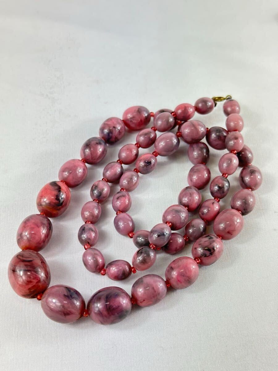 ピンク 天然石 ロング ネックレス パワーストーン アクセサリー拍卖