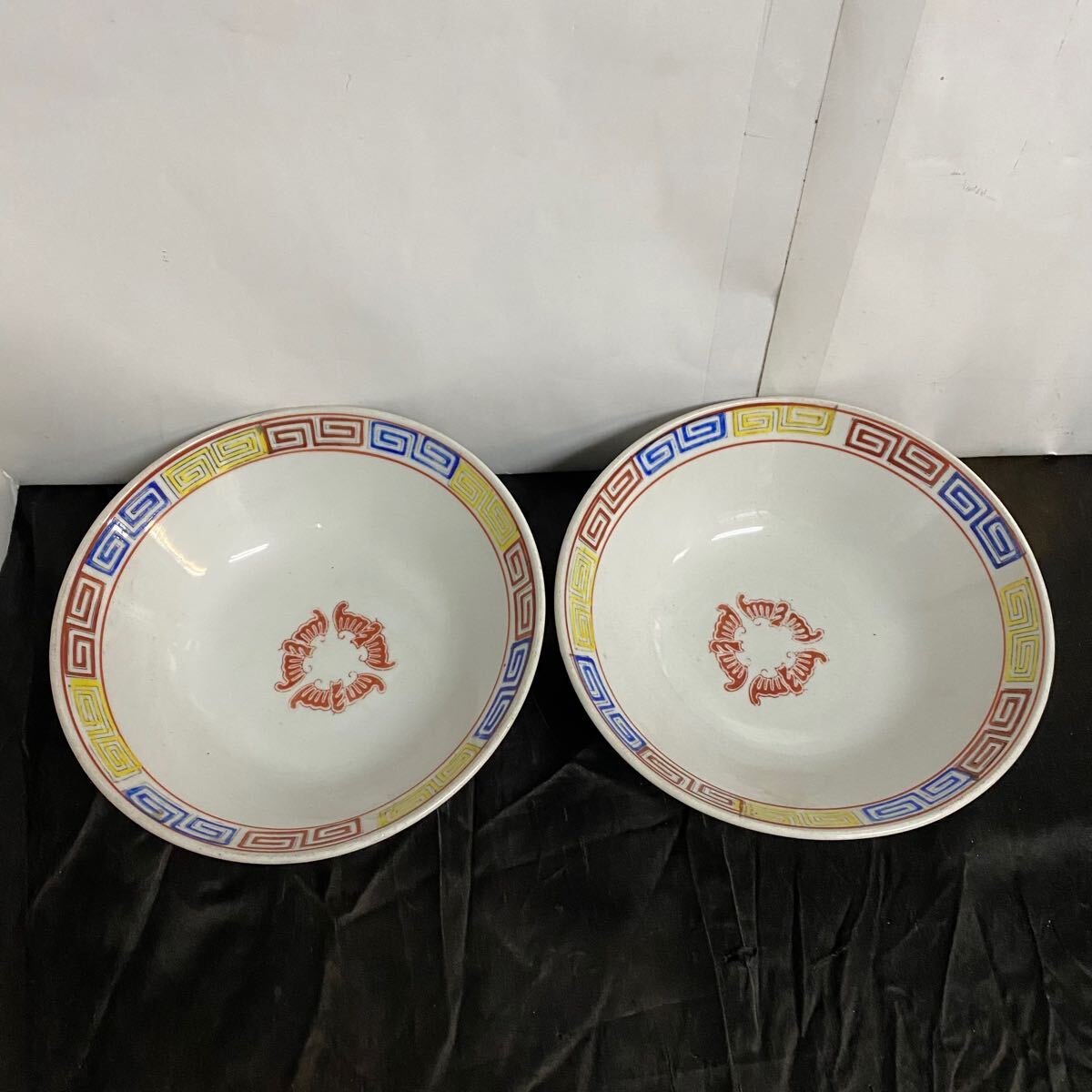 大清乾隆年製 ラーメン鉢 2個セット 中華 どんぶり 拉麺 丼 レトロ拍卖