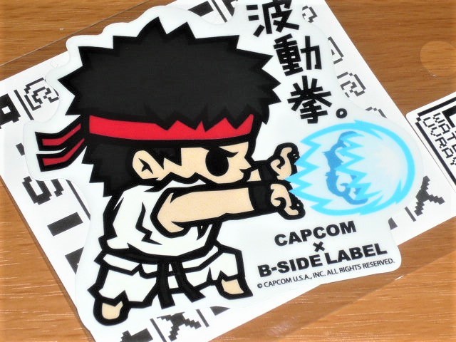 ◆ストリートファイター ステッカー◆リュウ 波動拳◆B-SIDE LABEL◆ストⅡ◆拍卖