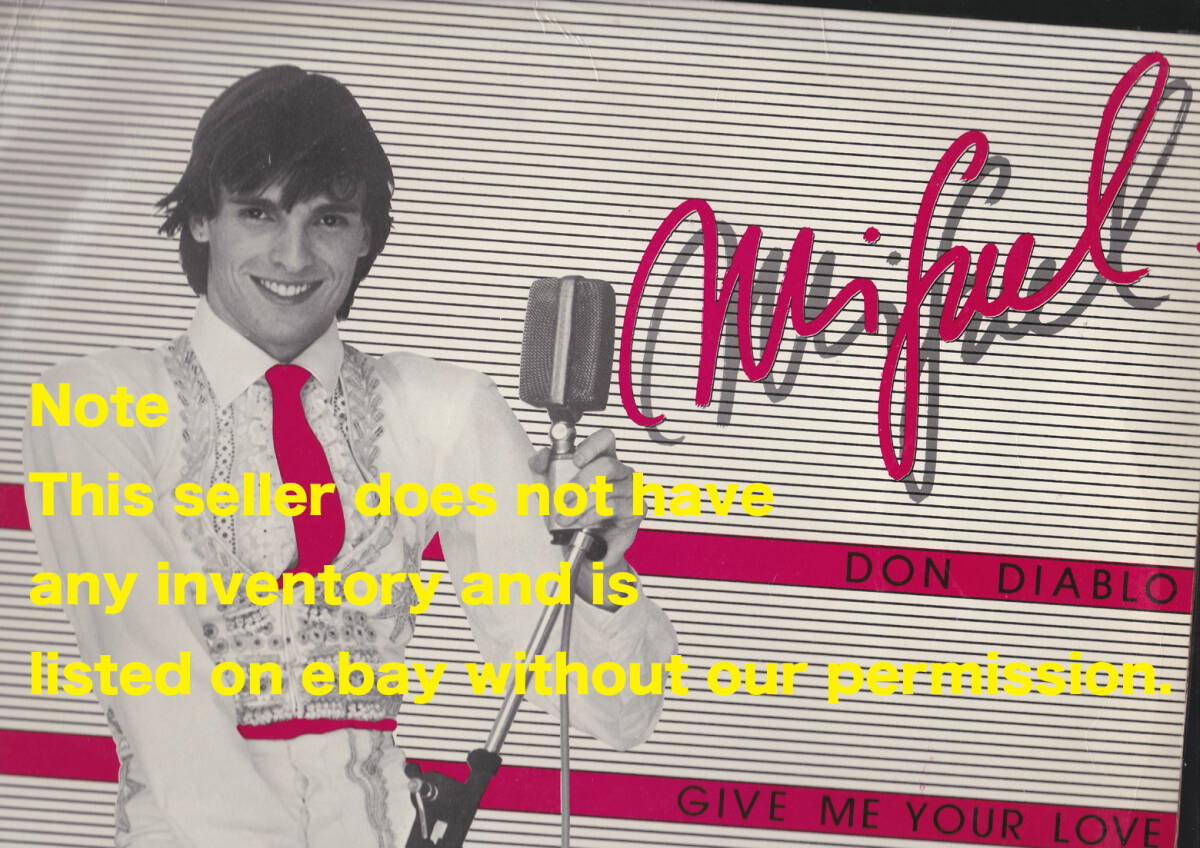 ダンクラ12inch★MIGUEL BOSE / Give me your love / Don Diablo★スペイン盤・promo only・CBS★拍卖