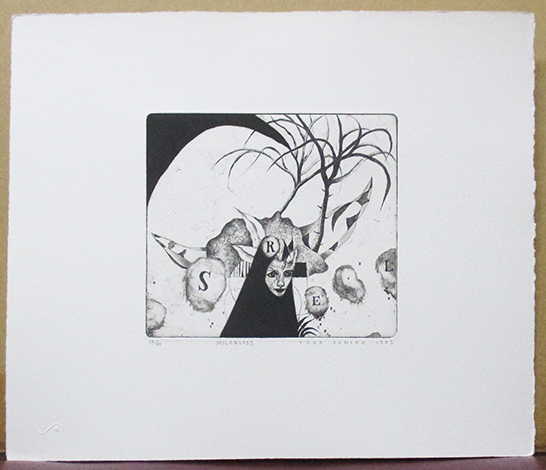 落田洋子『MILAGLOSS』銅版画 ed.22/30. 鉛筆サイン シートのみ 1985年制作拍卖
