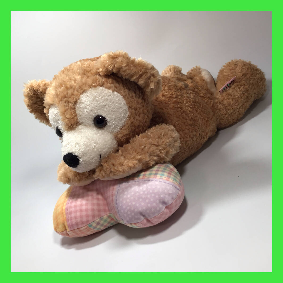 N-3203☆ ダッフィーとハートのクッション Duffy's HEART WARMING DAYS うつぶせ寝 TOKYO DISNEY SEA FAC-011309-17290 ぬいぐるみ 拍卖