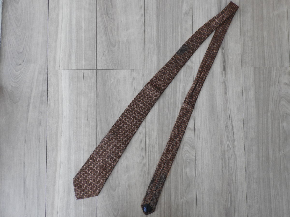★★送料無料 SalvatoreFerragamo フェラガモ ネクタイ シルク SILK 100% ブラウン拍卖