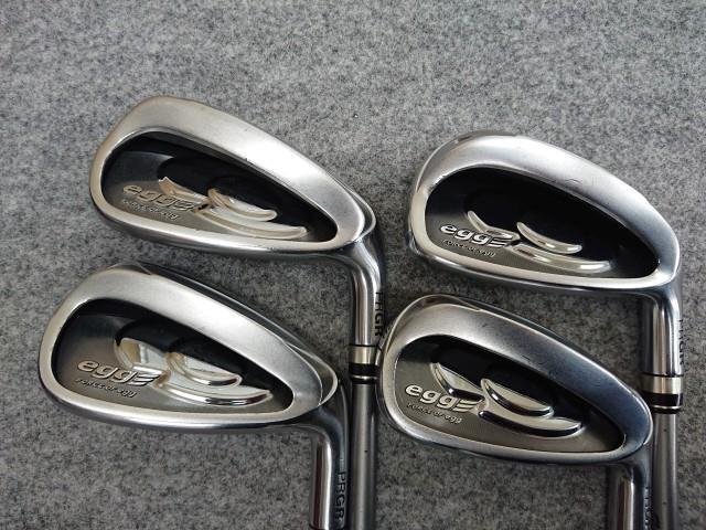 PRGR プロギア 2017 egg PC アイアン 赤エッグ #7-PW 4本セット 純正カーボン M-43 (S)拍卖