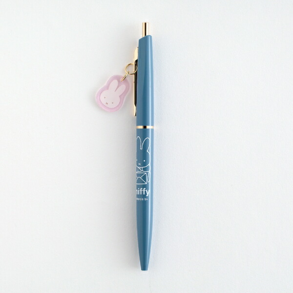 ミッフィー miffy チャーム付ボールペン(blue) 文具 日本製拍卖