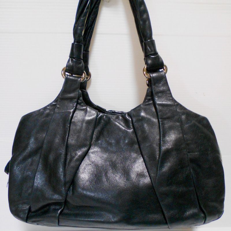 927992 LANVIN ランバン 黒 レザー ショルダーバック 拍卖