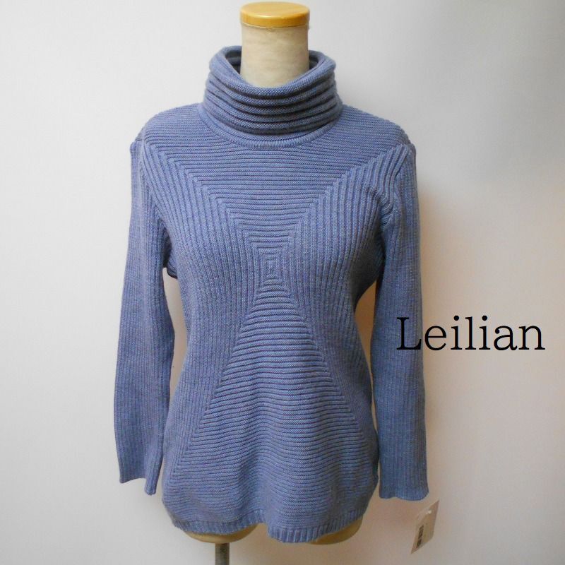 899172 Leilian レリアン 長袖 タートル リブニット セーター 9拍卖