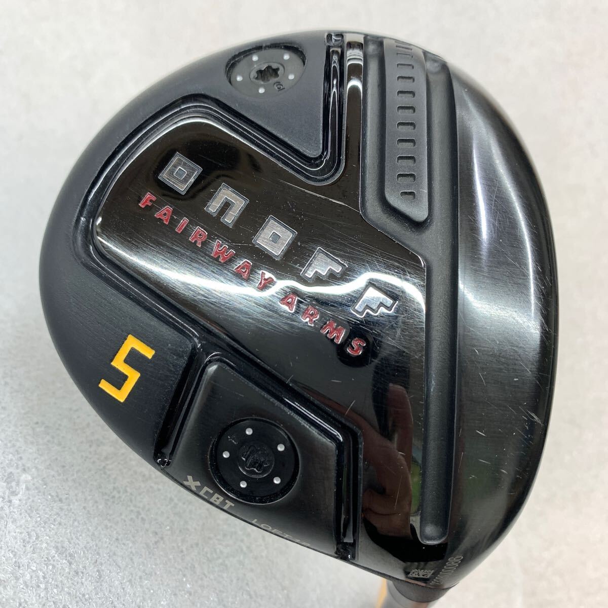 即決■FW / グローブライド ONOFF FAIRWAY ARMS KURO 2024 LABOSPEC TATAKI50 5W 18度 フレックスS 右 カバー有拍卖