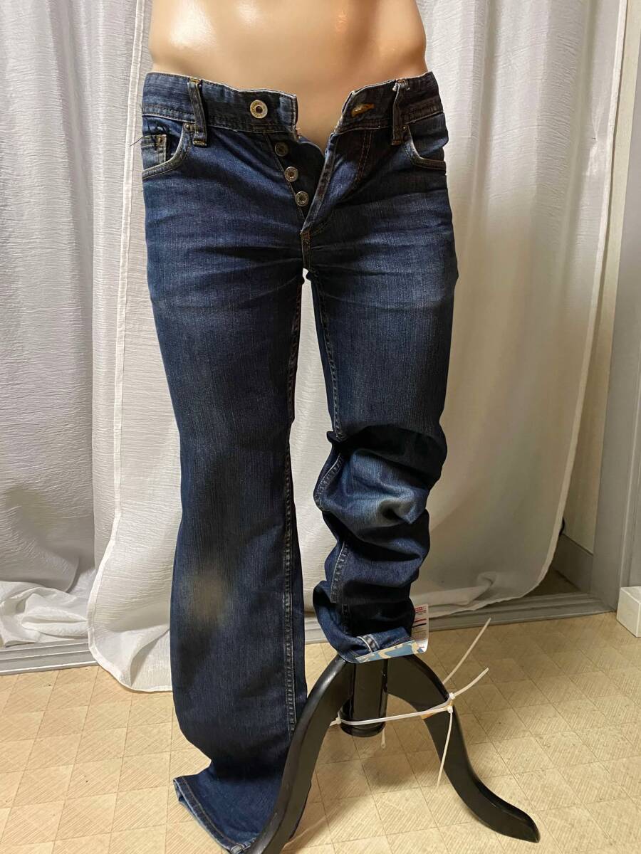 USED D&G ローライズ ブルージーンズ 29 / ディー アンド ジー Dolce and Gabbana & ドルチェ ガッバーナ D G ジーパン ストレート メタル拍卖