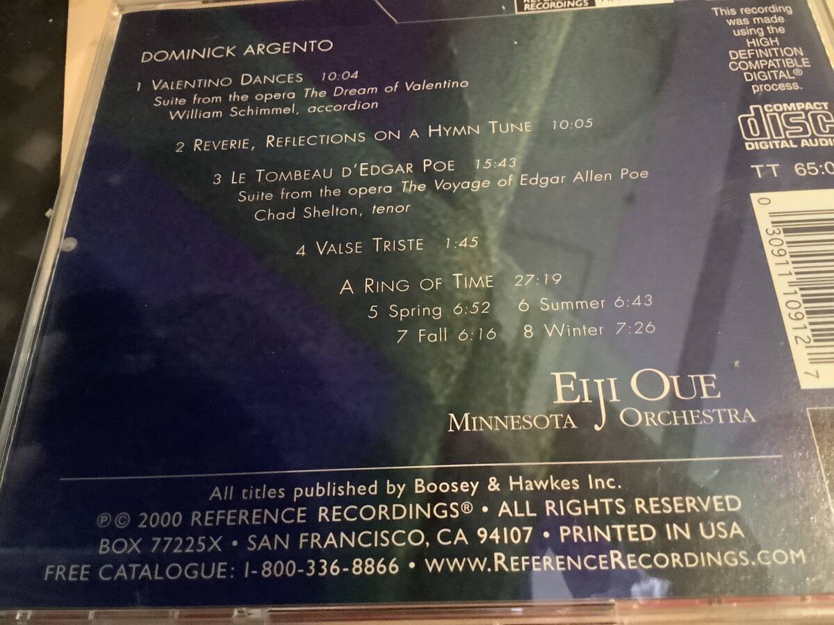 大植英次 ヴァレンティノ・ダンス~アージェント作品集 ミネソタ管弦楽団拍卖