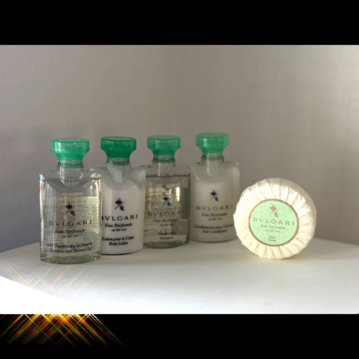 sale!未使用未開封☆BVLGARI ブルガリ☆アメニティ5点セットEau Parfumee au the vert 緑拍卖