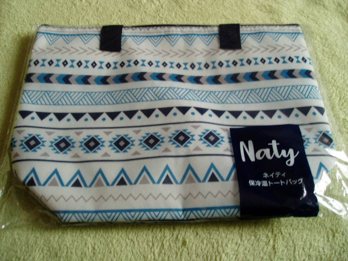 未使用!ネイティ 保冷温トートバッグ ブルー 300×400×150mm拍卖