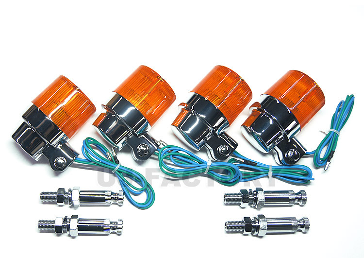 MAD MAX ヨーロピアンウインカー 丸型 オレンジ 取付ステー付き 4個セット (MM11-0057-A-4) マッドマックス拍卖