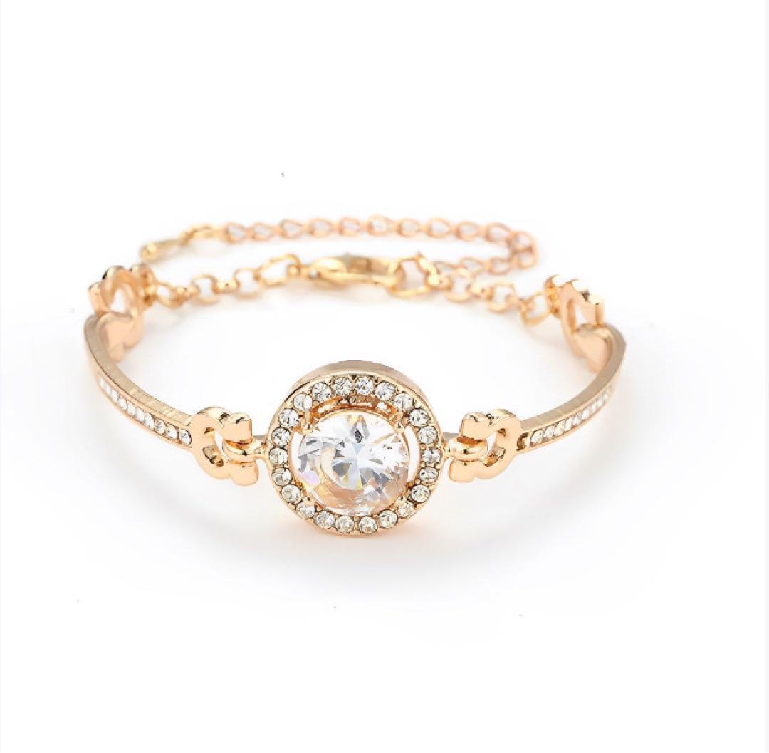 ブレスレット ゴールド ジュエリー 大粒 サークル シンプル おしゃれ 上品 かわいい拍卖