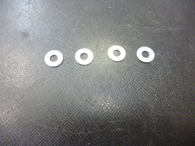 ニードルセッティングシム 外径8mm 内径3.5mm 厚さ0.5×4ヶ 郵便可 ワッシャー拍卖