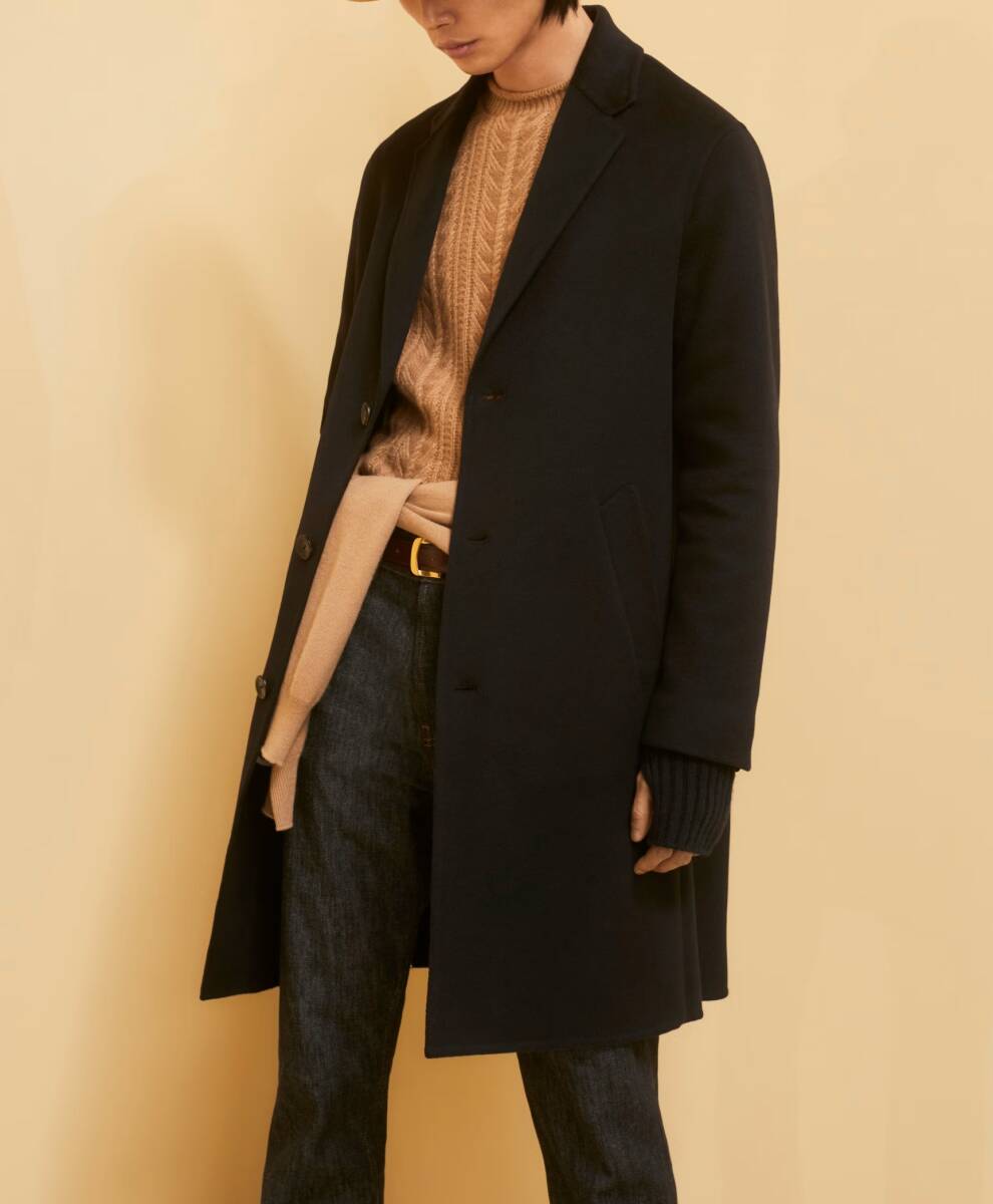 新品 79万 23AW【 AGNONA (アニオナ) / チェスターコート 48 カシミヤ 無地 】 ロロピアーナ kiton ブルネロクチネリ ゼニア Belvest拍卖