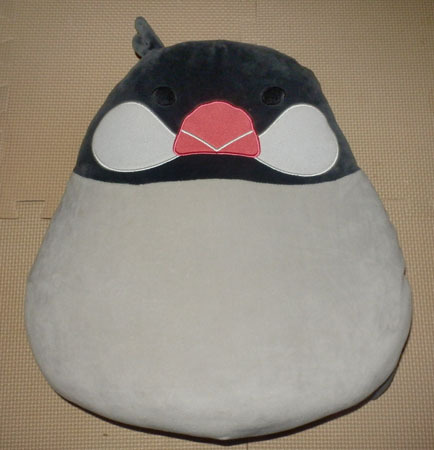 o12:フェイスクッション モチモチブンタ 生産終了 文鳥 クッション 座布団 鳥 可愛い インテリア 飾り ぬいぐるみ 拍卖