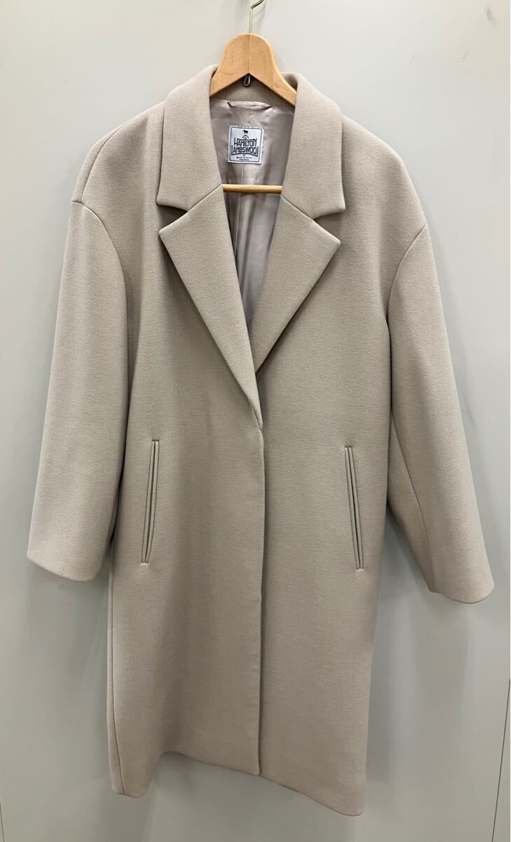 j12d90 BEAUTY&YOUTH UNITED ARROWS チェスターコート HAMILTON LAMBSWOOL ベージュ  ジャケット  ウール チェスター拍卖