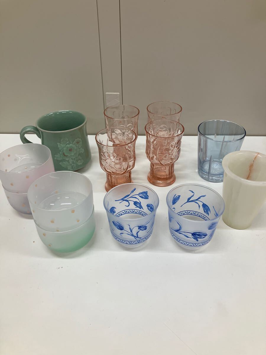 j12d75.155 グラス 食器 陶器 マグカップ 計13点まとめ 酒器 レトロ かわいい 綺麗拍卖