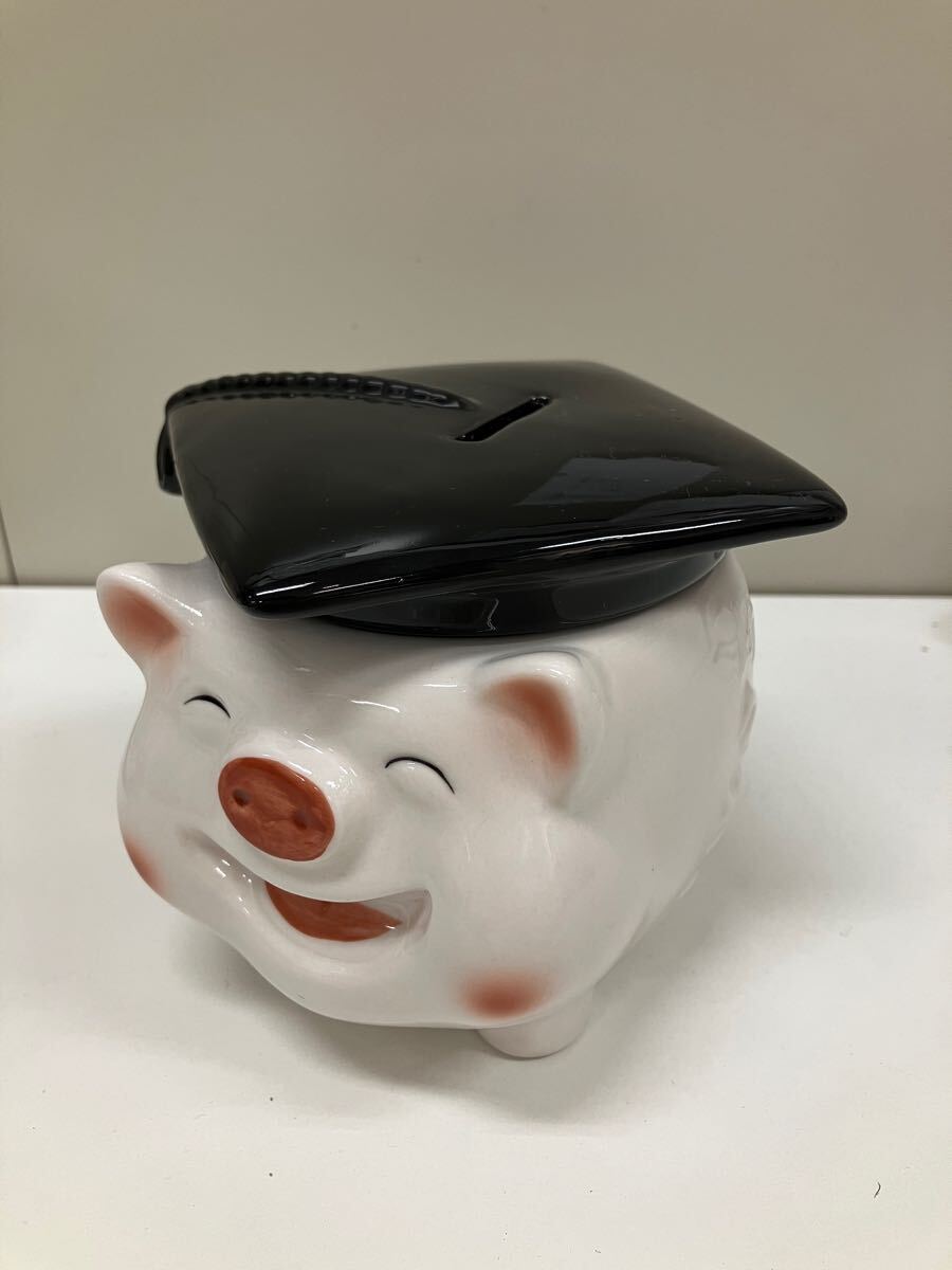 j1e181 豚々拍子 貯金箱 駅弁 陶器 豚 置物 昭和レトロ 淡路屋 小物入れ拍卖