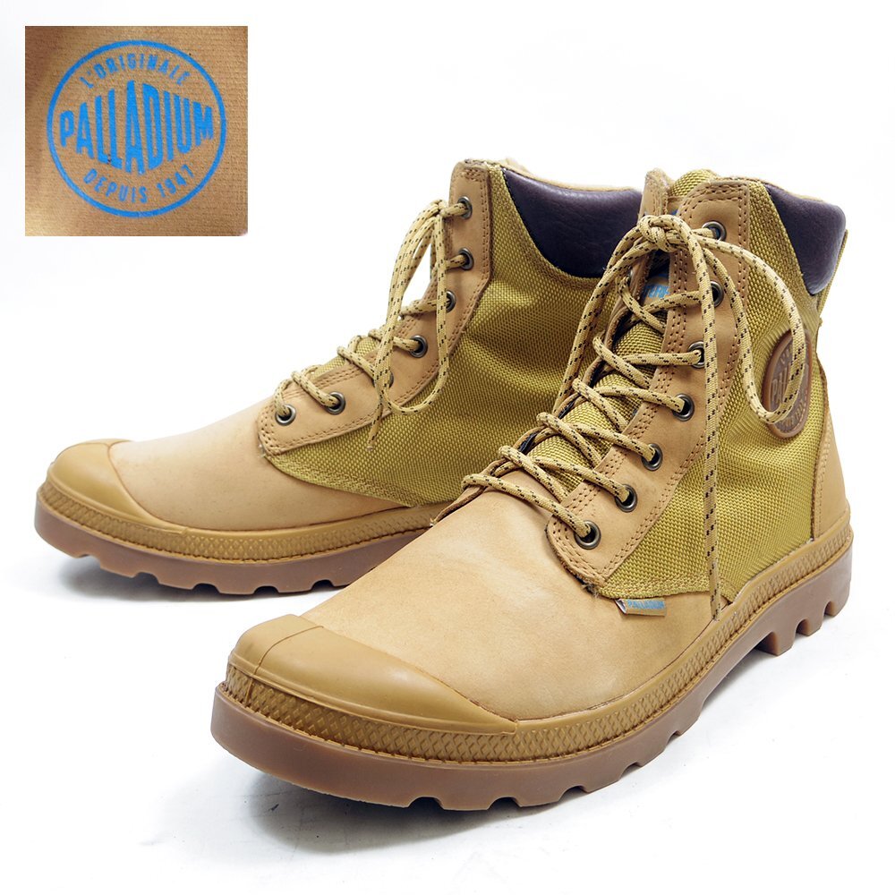 10M 28cm相当 PALLADIUM パラディウム 編み上げ レザーブーツ マウンテンブーツ ワークシューズ/25.1.21/P2400拍卖