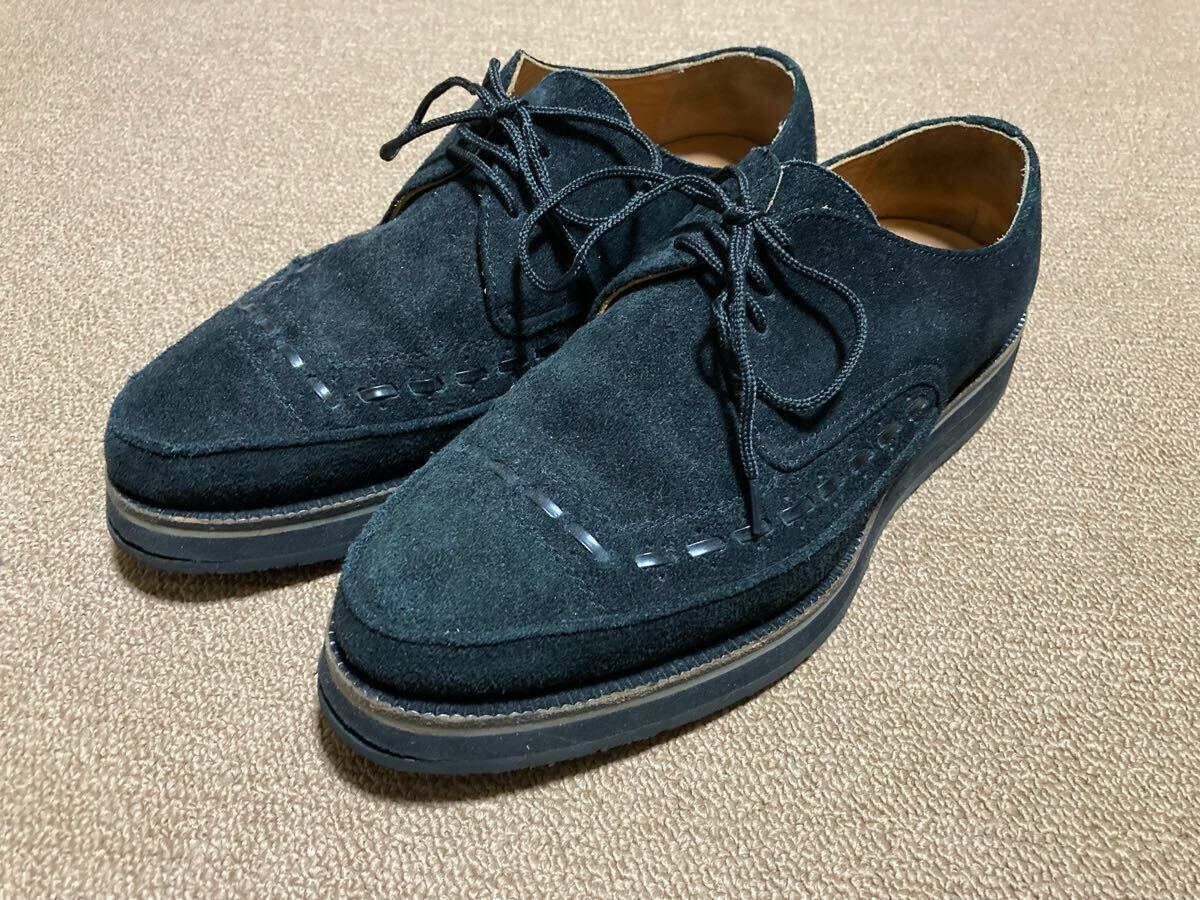 アンダーカバー ラバーソール L ブラック スエード レザーシューズ jonio affa拍卖