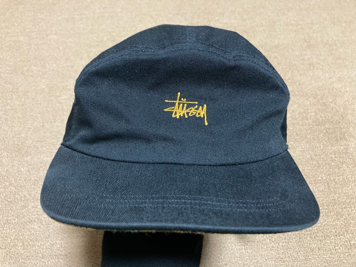 90s OLD STUSSY フライトキャップ ブラック 黒 紺タグ ビンテージ拍卖