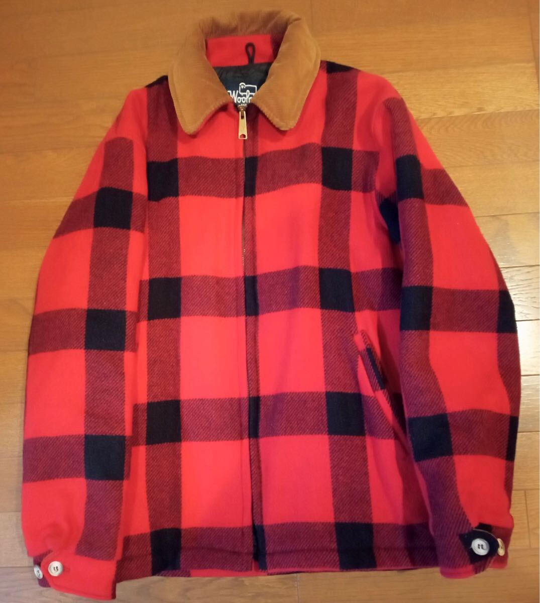 Woolrich ウールリッチ 襟コーデュロイチェックジャケット sizeM拍卖