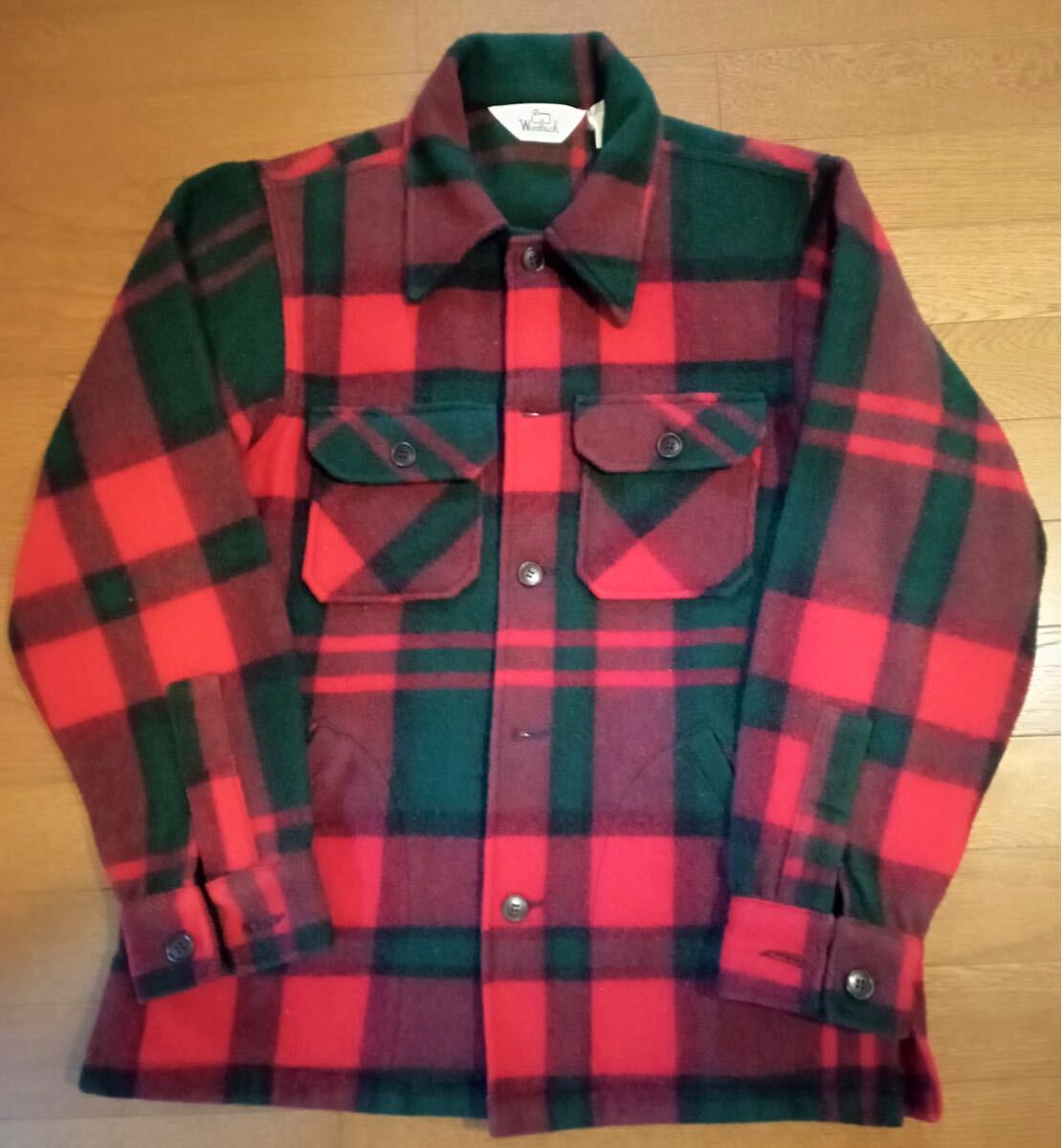 Woolrich ウールリッチ チェックジャケット 赤×緑 sizeM拍卖