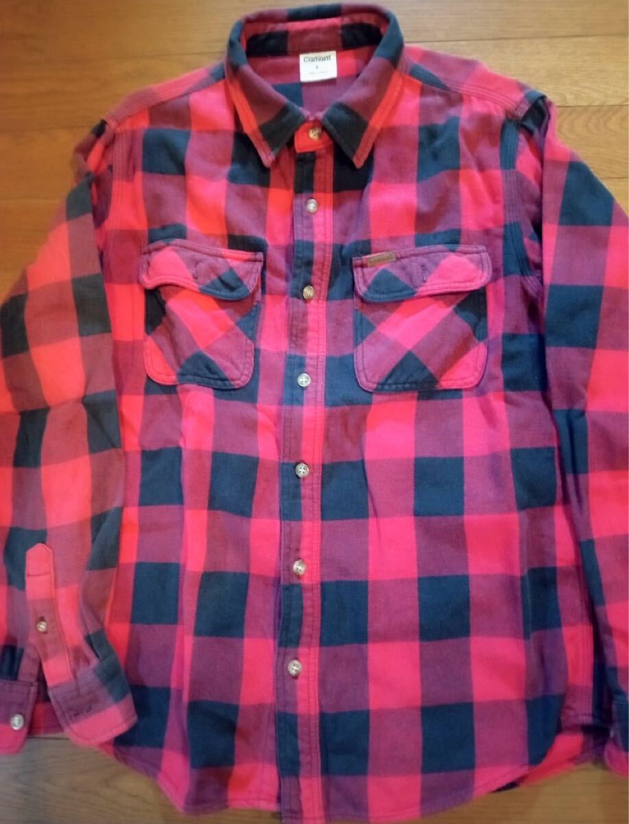 カーハート carhartt ブロックチェックネルシャツ L拍卖
