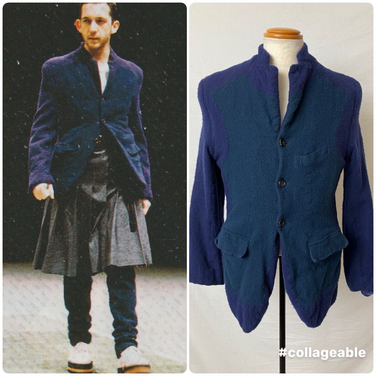 1994●縮絨期 vintage コムデギャルソン オムプリュスジャケット オールド comme des garconsヴィンテージhomme plus アーカイブArchive 拍卖